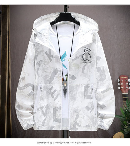 Bear Couple Ultra-Thin Breathable Ice Silk Sun Protection Shirt