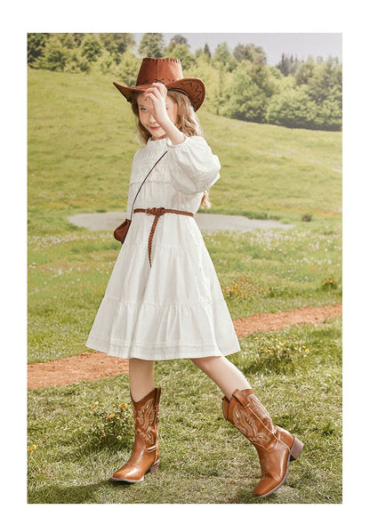 Girl Lace Western Style Spring & Fall Dress