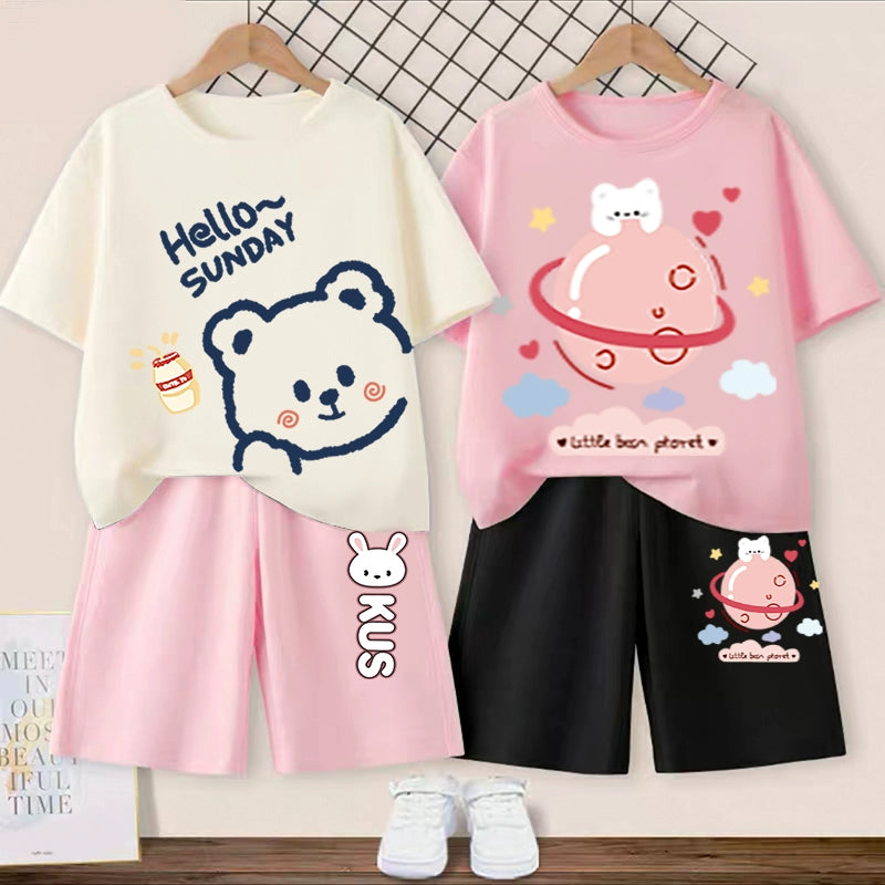Girl Sports Short Sleeve Sets