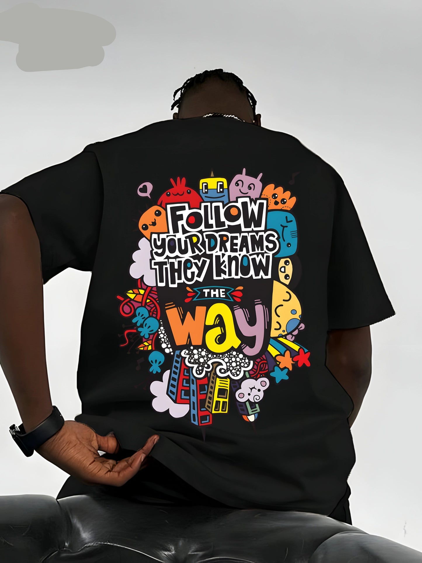 American Cartoon Graffiti Print T-Shirt Unisex