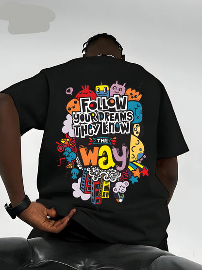 American Cartoon Graffiti Print T-Shirt Unisex