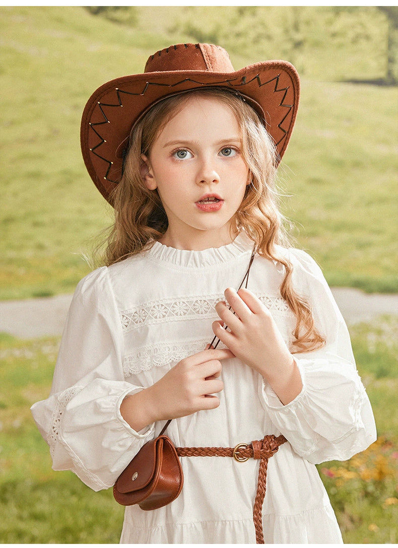 Girl Lace Western Style Spring & Fall Dress