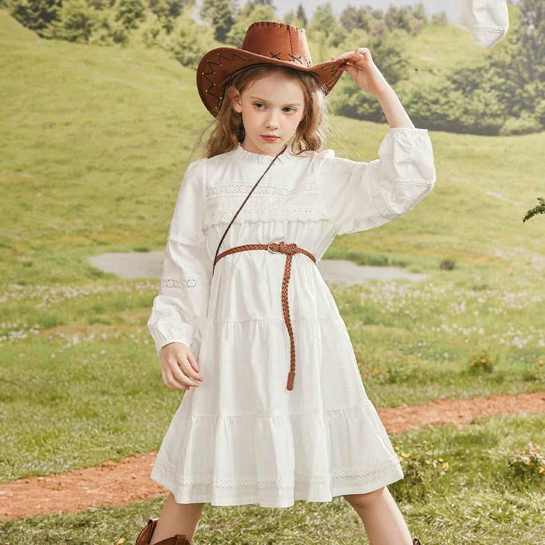 Girl Lace Western Style Spring & Fall Dress
