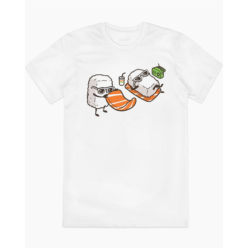 Simple Retro Sushi American Streetwear Youth Tee