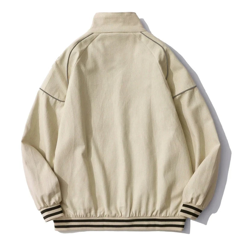 Streetwear Bomber Jacket Japanese College Style