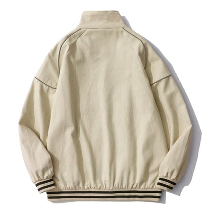 Streetwear Bomber Jacket Japanese College Style