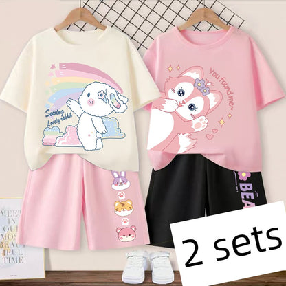 Girl Sports Short Sleeve Sets
