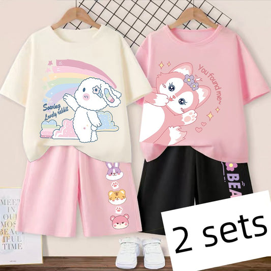 Girl Sports Short Sleeve Sets