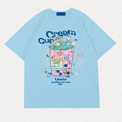 Women’s Loose Fit Cotton Printed T-Shirt