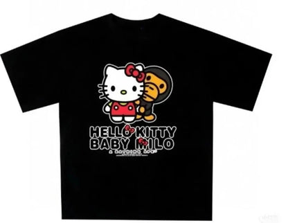 Unisex Hello Kitty Cotton Short Sleeve