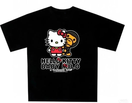 Unisex Hello Kitty Cotton Short Sleeve