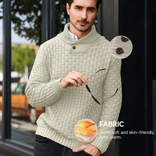 Sweater Winter Knitted Crew Neck Warm