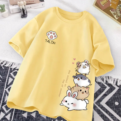 Sweet Japanese Style Hamster Short Sleeve
