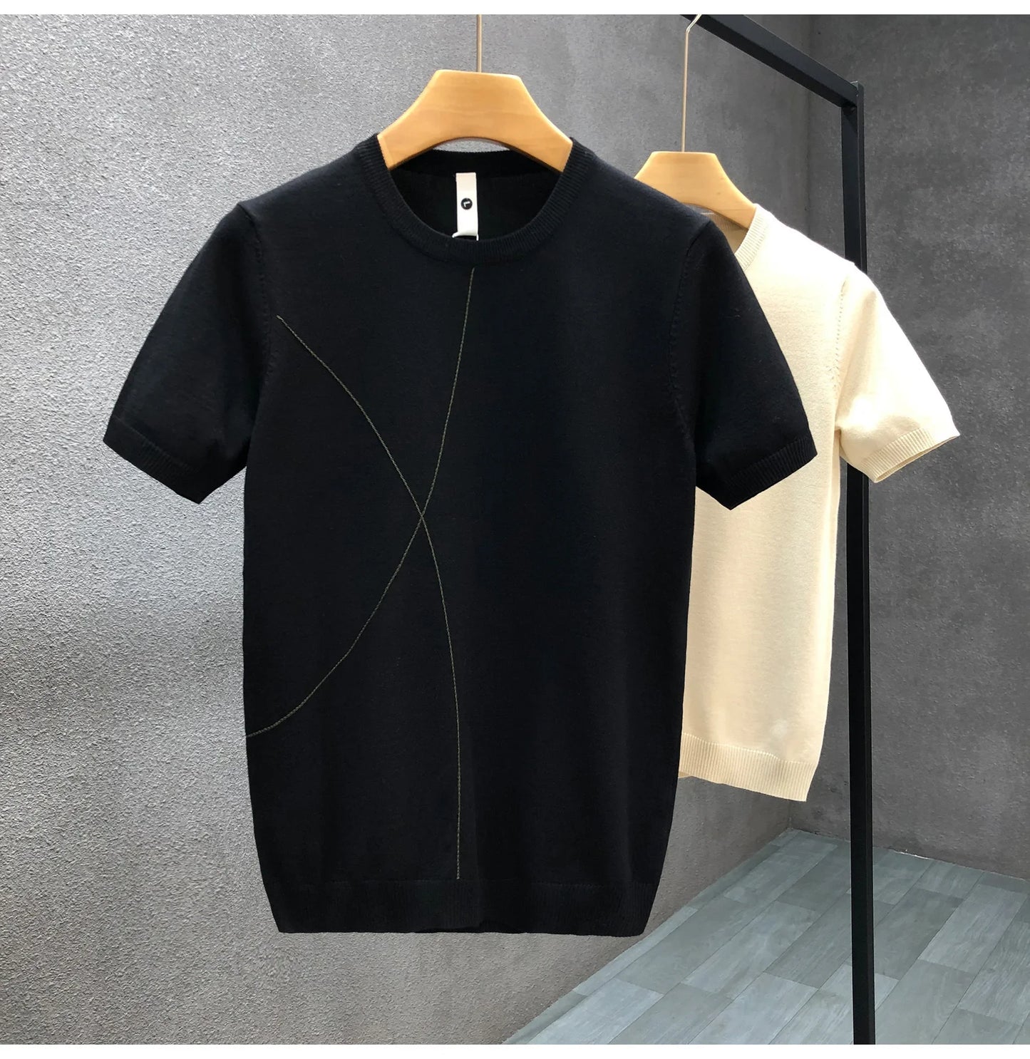 Slim Fit Ice Silk Knitted High Quality Cotton Shirt