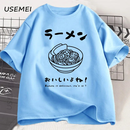 Kawaii Japanese Ramen Noodle Graphic T-Shirt