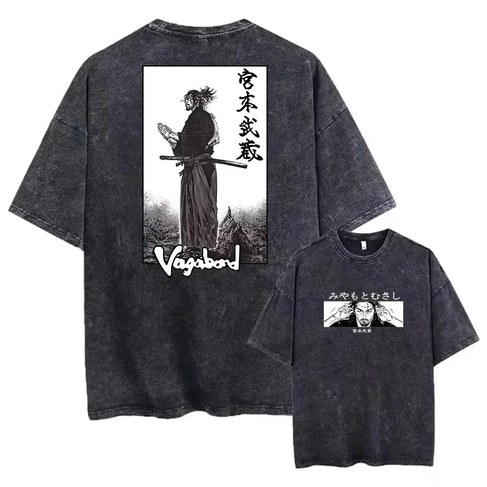 Vintage Washed Hip Hop Anime Tee