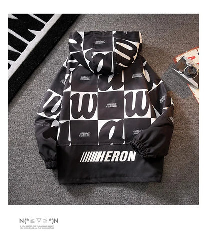 Kids Windbreaker Coat Jacket Alphabet