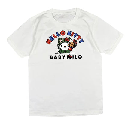 Unisex Hello Kitty Cotton Short Sleeve