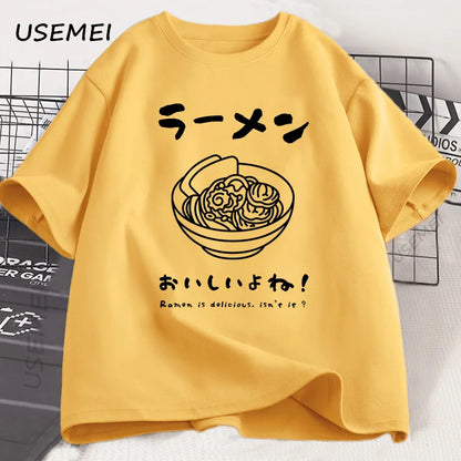 Kawaii Japanese Ramen Noodle Graphic T-Shirt