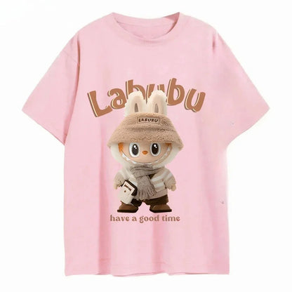 Cute Kawaii Cartoon Print Cotton Girls T-Shirts