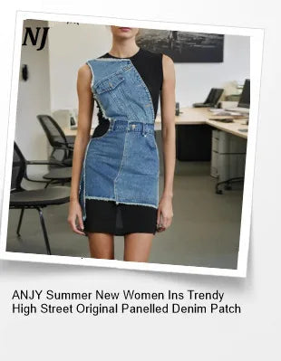 American Retro Streetwear Plaid Patchwork Skirt