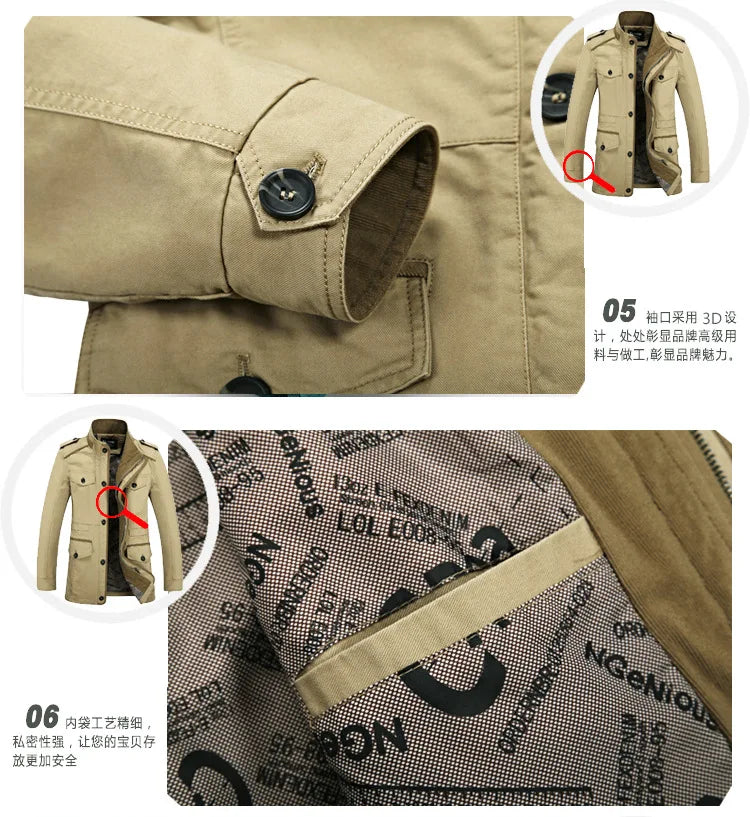 Men’s Cotton Trench Coat