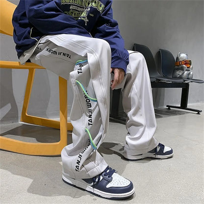 Trendy Oversized Thin Elastic Street Pants