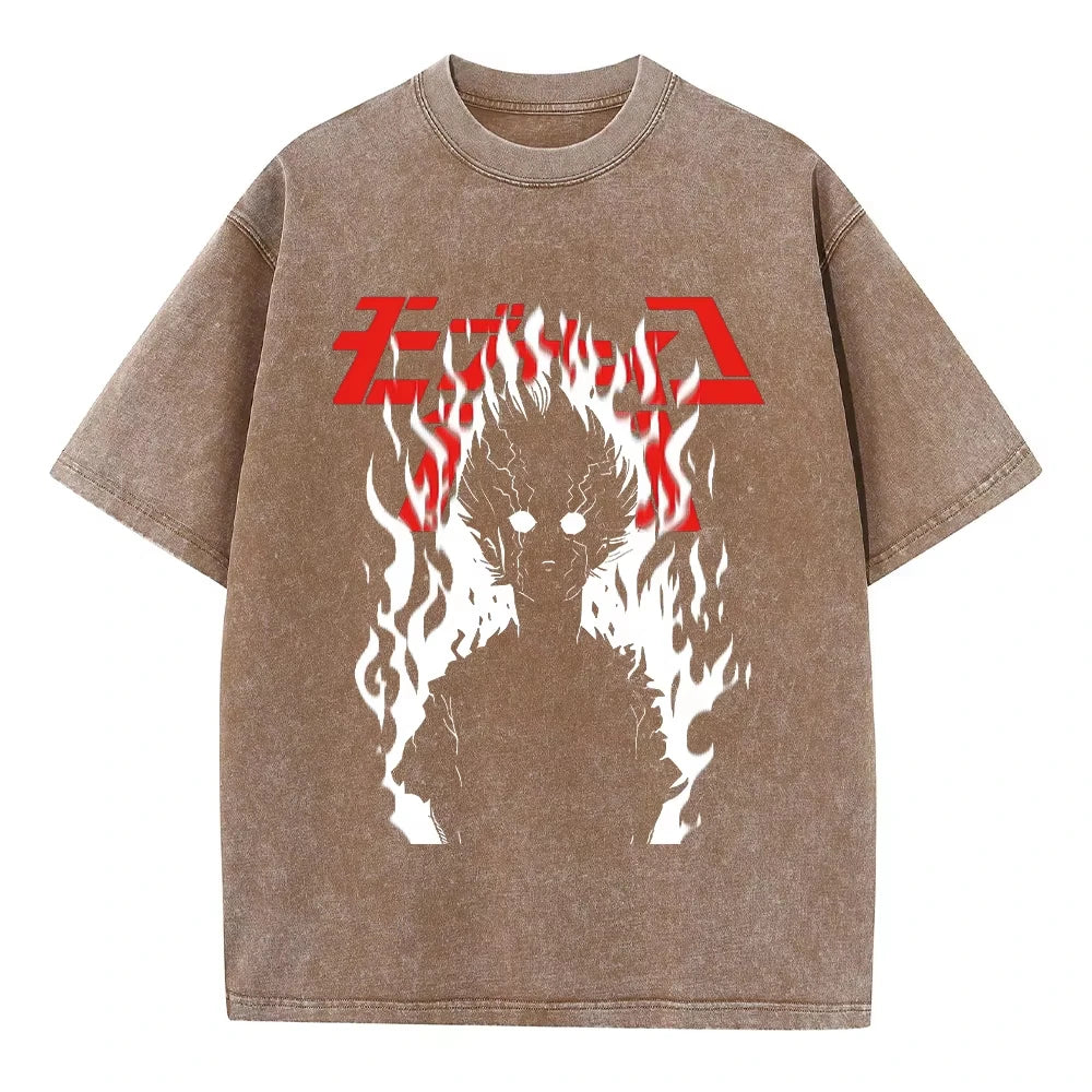 Vintage Washed Hip Hop Anime Tee