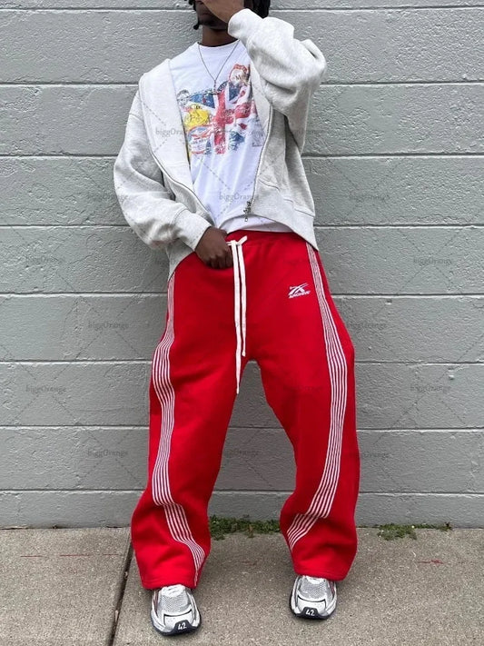 Embroidered Grey Camo Jogger Sweatpants Unisex