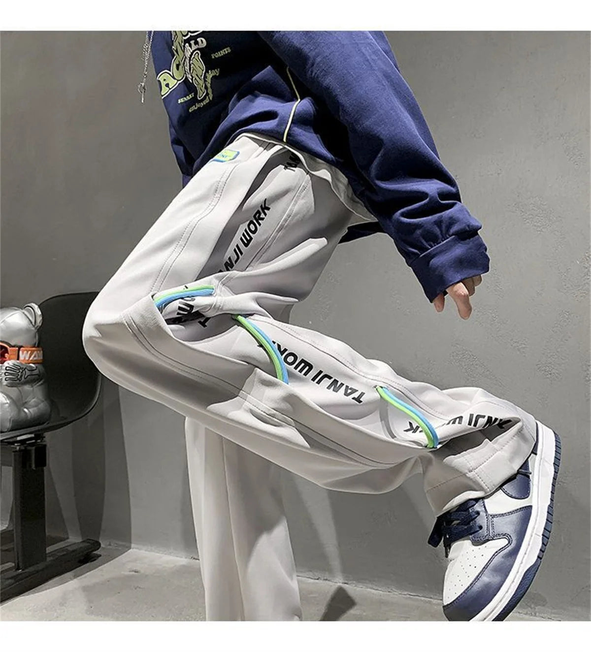 Trendy Oversized Thin Elastic Street Pants