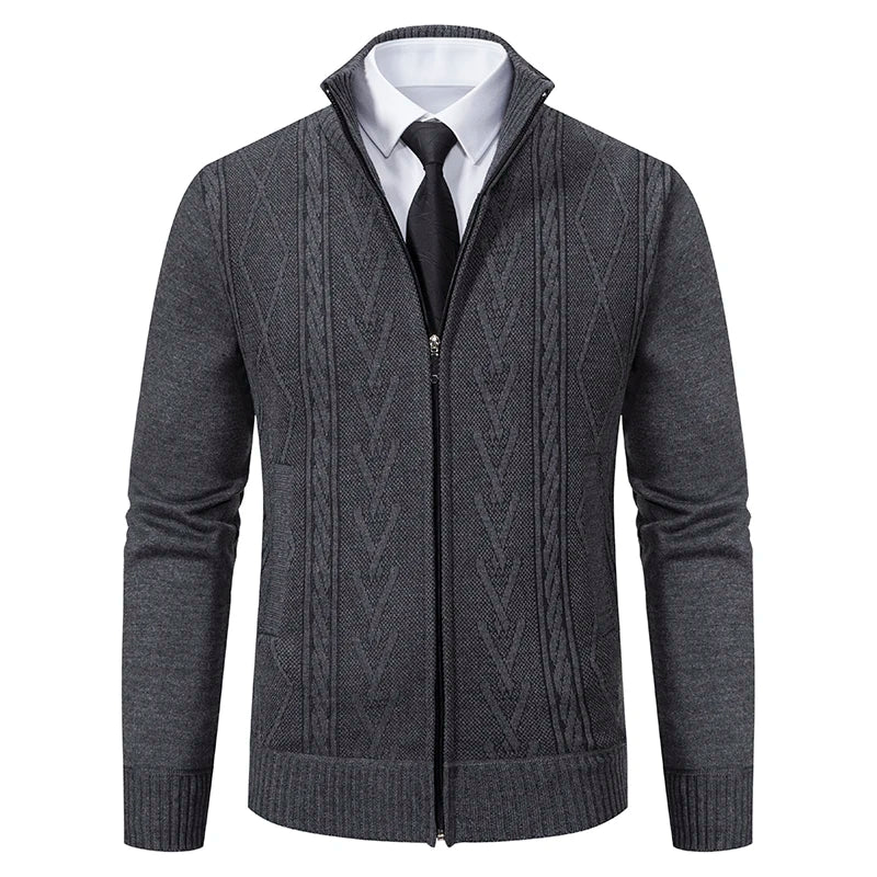 Men’s Warm Cashmere Knitted Sweater Coat