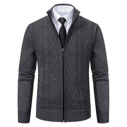 Men’s Warm Cashmere Knitted Sweater Coat