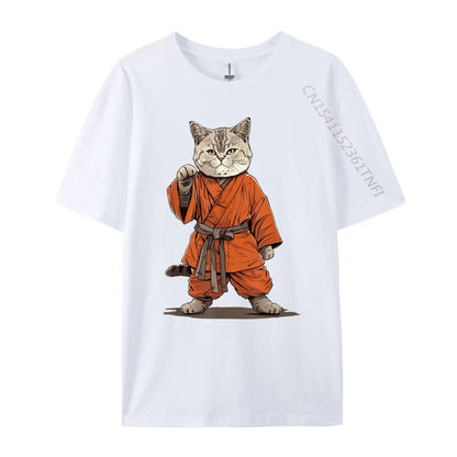 Japanese Shinobi Ukiyo-E Cat Anime T-shirt