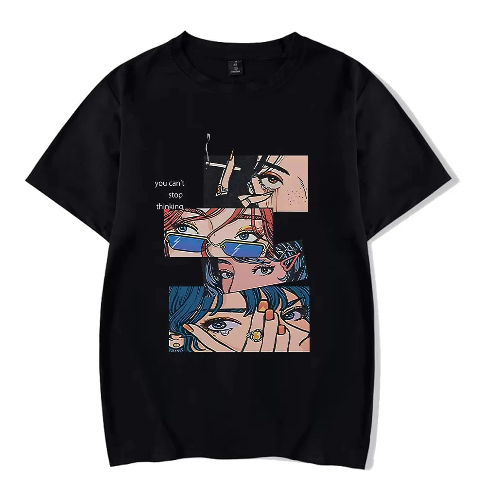 Vintage Washed Hip Hop Anime Tee