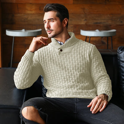 Sweater Winter Knitted Crew Neck Warm