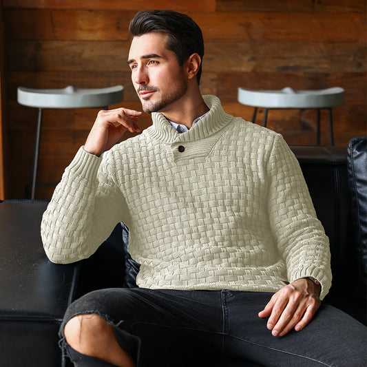 Sweater Winter Knitted Crew Neck Warm