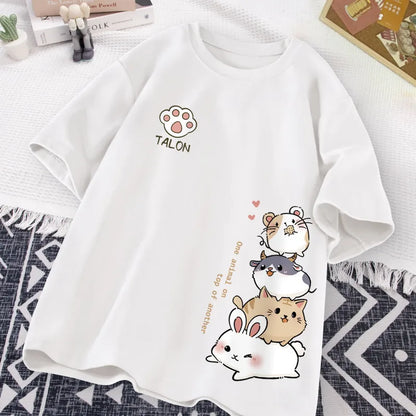 Sweet Japanese Style Hamster Short Sleeve