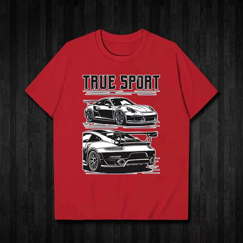 Porsche Sports Car Graphic Cotton Tee