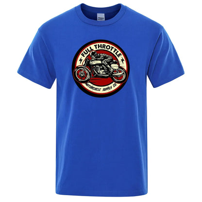 Rockabilly Motorcycle Rider Graphic Summer Shirt