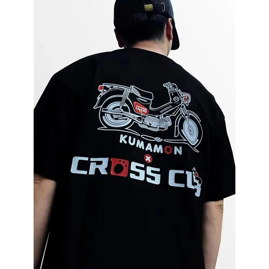 Motorcycle Style Kumamon X Cross Cub Tee