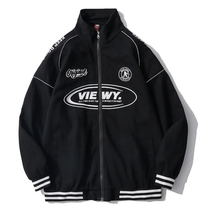 Streetwear Bomber Jacket Japanese College Style