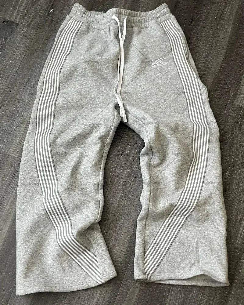 Embroidered Grey Camo Jogger Sweatpants Unisex