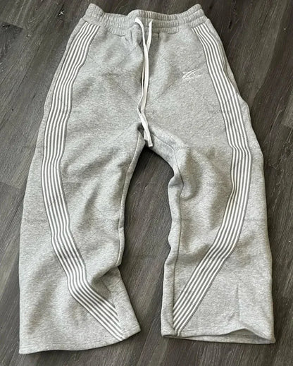 Embroidered Grey Camo Jogger Sweatpants Unisex