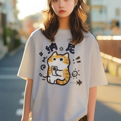 Breathable Cotton Dog Print Short Sleeve