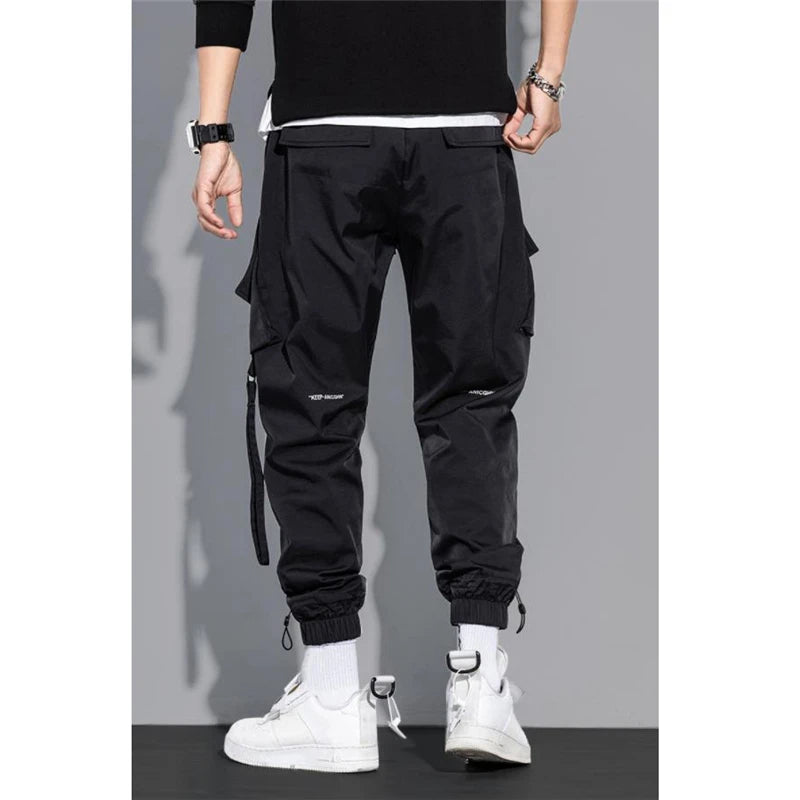 Slim Fit Ribbon Cargo Joggers