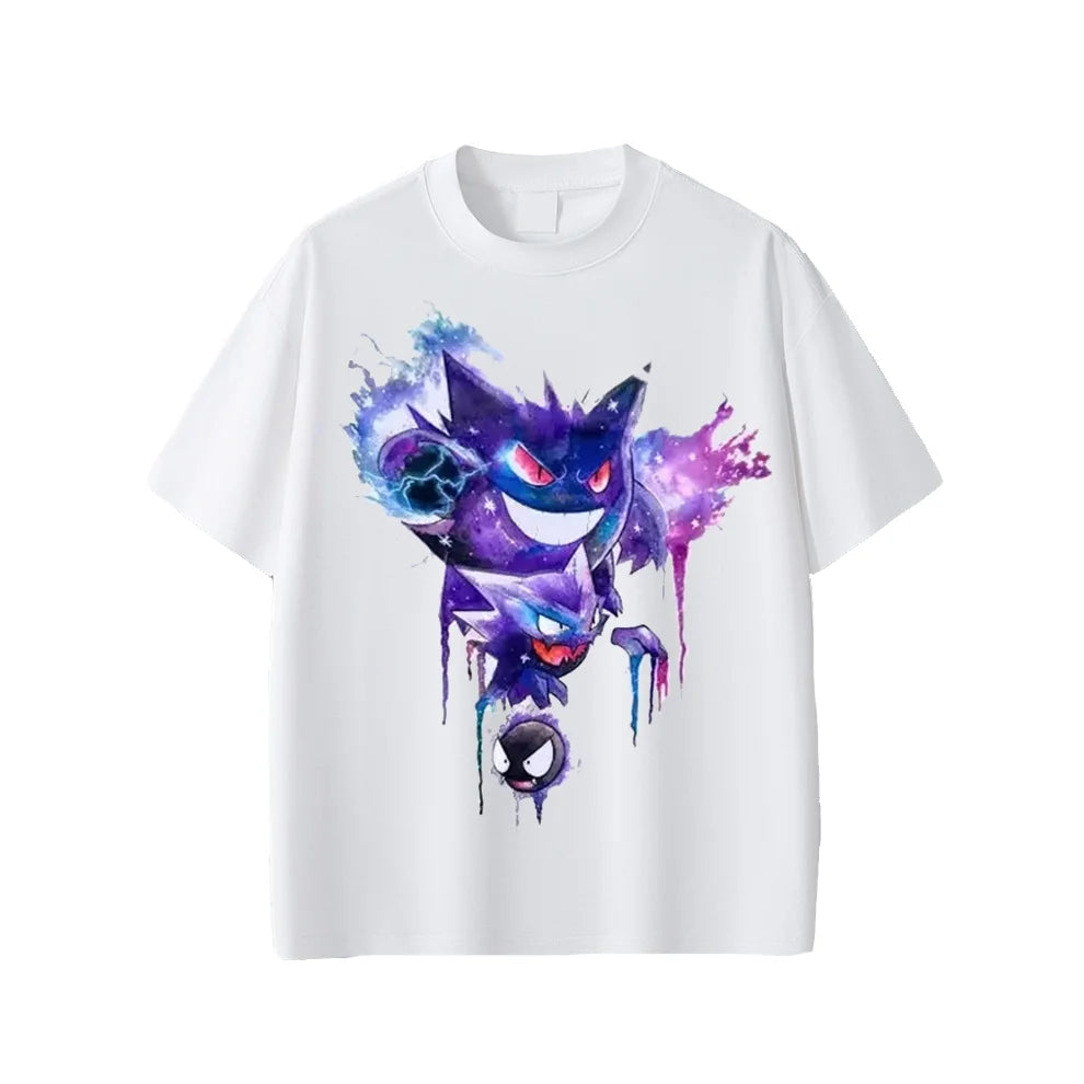 Oversized Gengar Streetwear Summer Gym Shirt