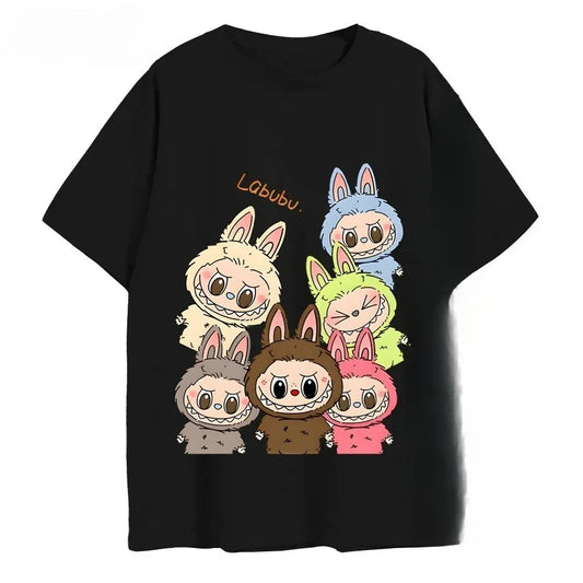 Cute Kawaii Cartoon Print Cotton Girls T-Shirts