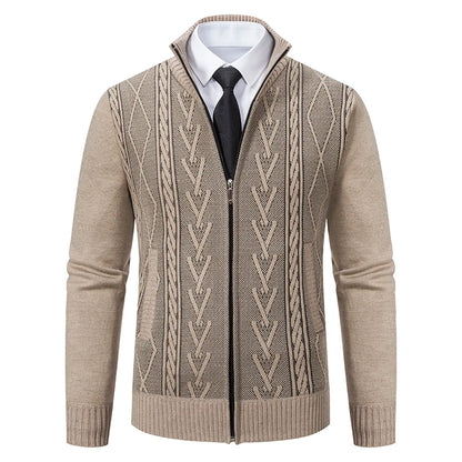 Men’s Warm Cashmere Knitted Sweater Coat