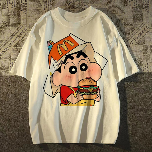 Cotton Japanese Hamburger Graphic Youth