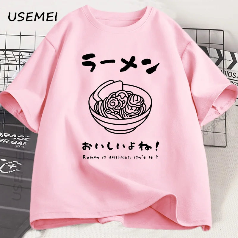 Kawaii Japanese Ramen Noodle Graphic T-Shirt